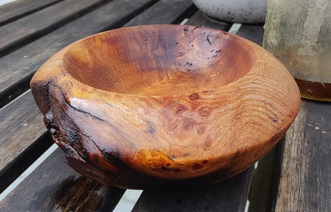 Bowl made from elm